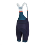 Boost Bib Short Woman - Back of navy, white and red cycling shorts women