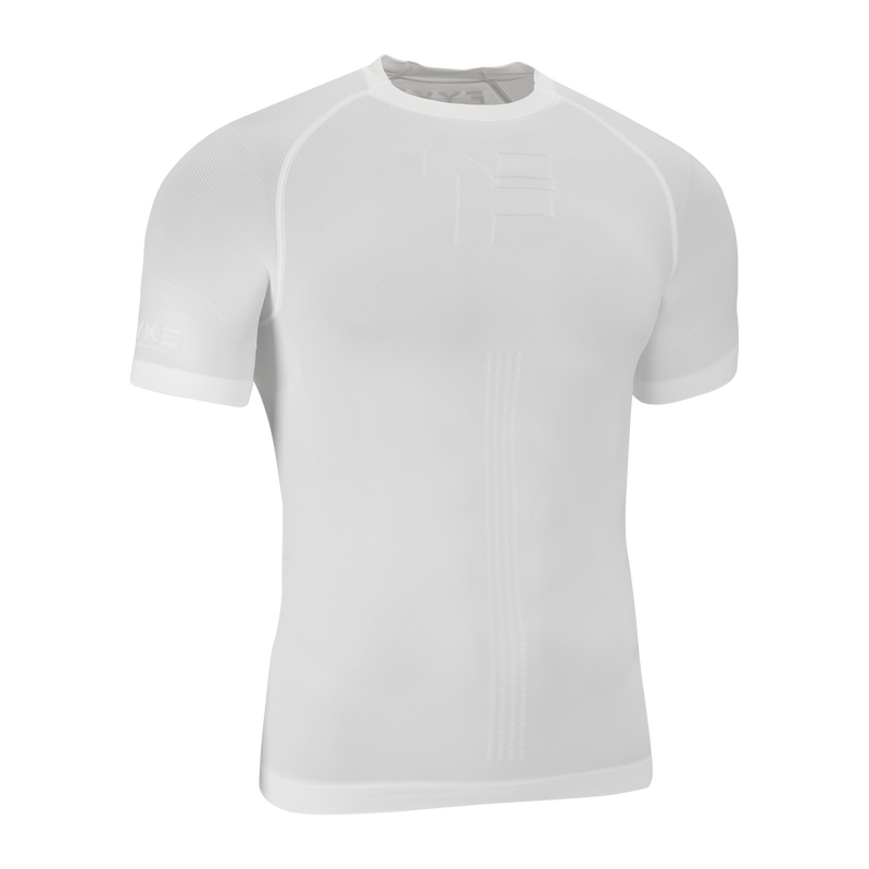 Camiseta deportiva unisex Fyke para correr Tonal White