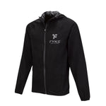 Chaqueta impermeable de running, en cor Black Grey  com design minimalista para atividade desportiva