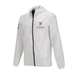 Chaqueta impermeable de running, en color blanco Grey com design minimalista para atividade desportiva