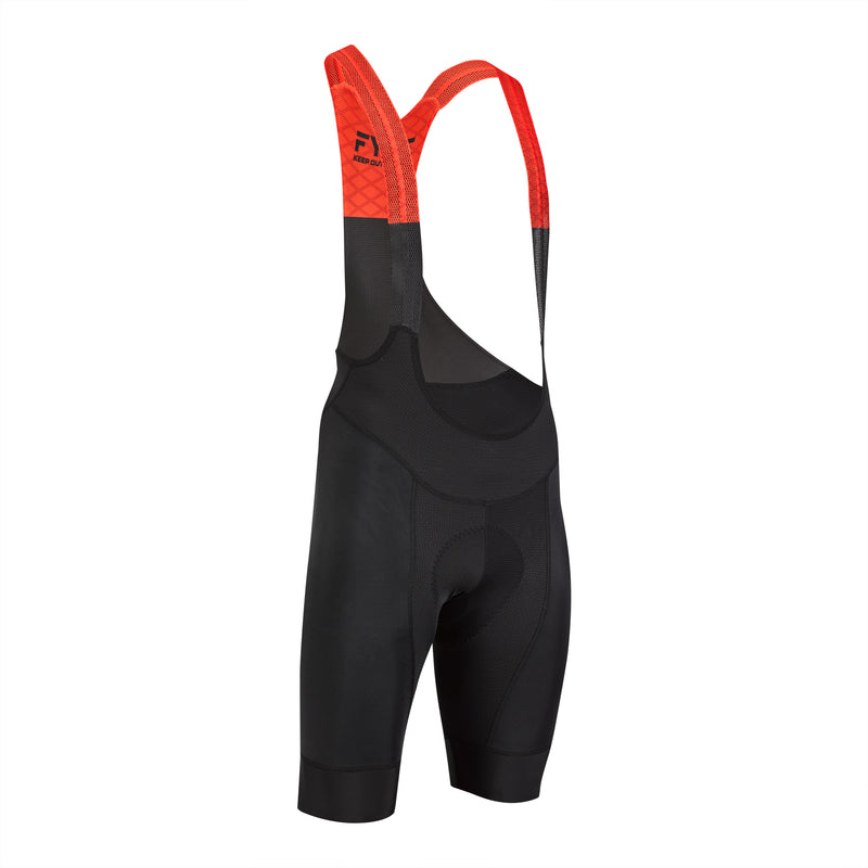 Boost Bib Short Man - Front of red cycling shorts men