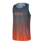 Front of grey/orange Boost One Sleeveless Shirt