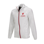 Veste de course imperméable, na cor White Red com design minimalista para atividade desportiva