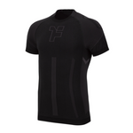 T-shirt desportiva unisexo Fyke para correr Black Glow