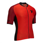 Boost Cycling SS Shirt Woman: Front of red cycling jersey for men