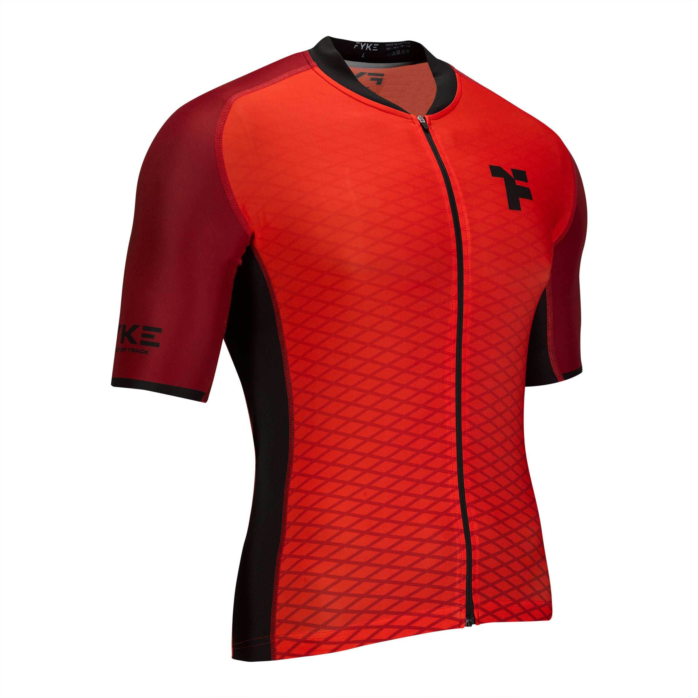 Red black cycling jersey online