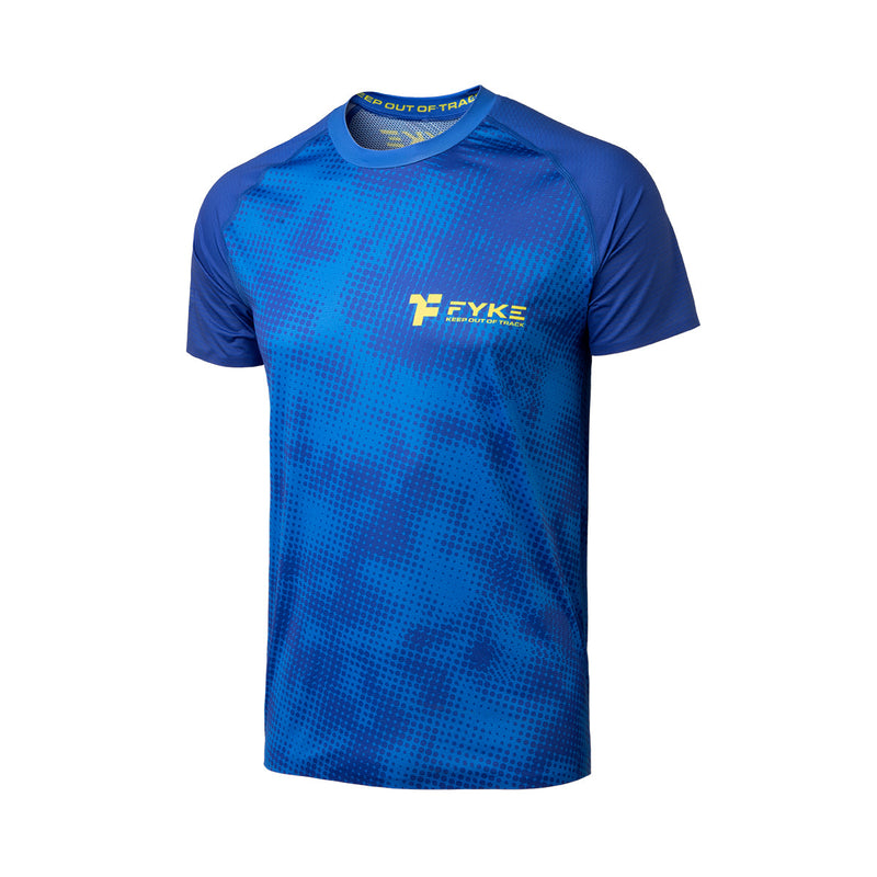 Running T Shirt for Trails, Roads & More: Blue Halftone Boost One T-Shirt