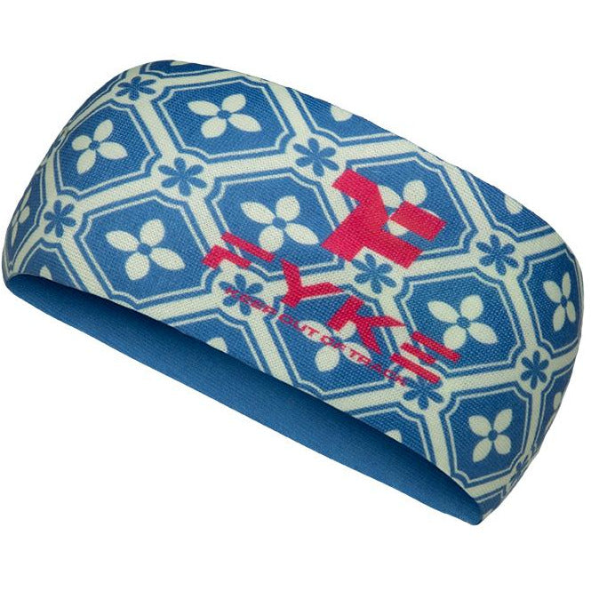 Boost Subli Headband: Blue Flower Tiles Sports Headband
